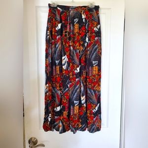 Vintage Leslie Fay Rayon Skirt, Size 8